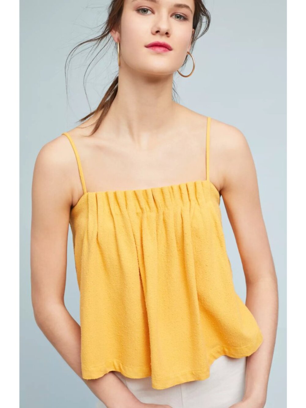 Anthropologie Levi’s Silk Swing Top Cami Camisole Tank Small Golden Yellow
